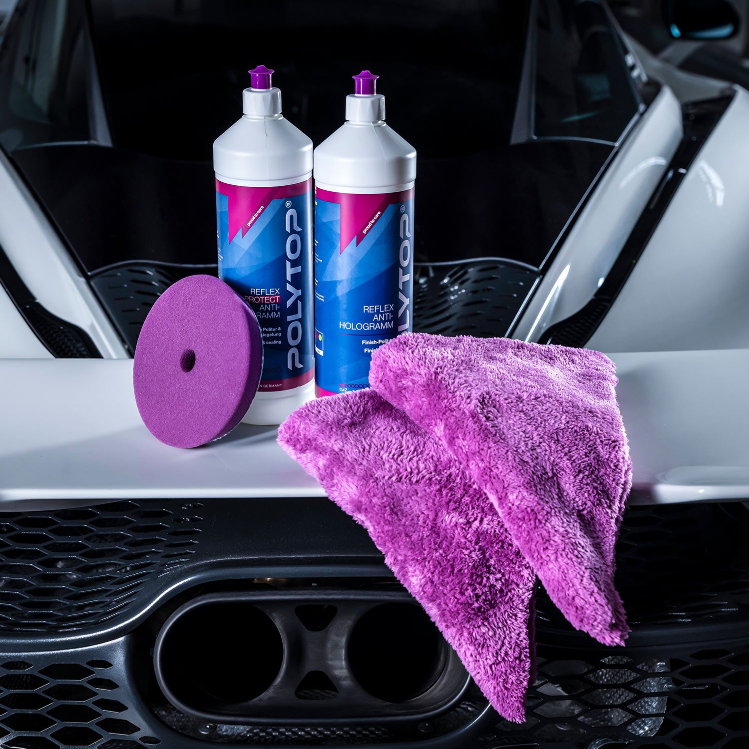 Polytop Microfiber Cloth Soft Edgeless Reflex purple (double pack)